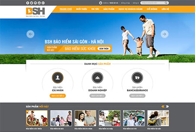 Mẫu thiết kế website bán bảo hiểm đẹp 5